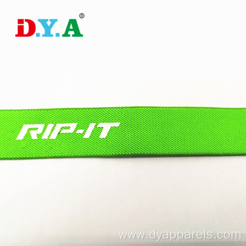 High Elasticity Logo Printed Woven Twill Elastic Band